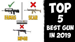 Can you match the ammo with the gun in the video? Top 5 Best Gun In Free Fire 2019 Garena Free Fire Youtube
