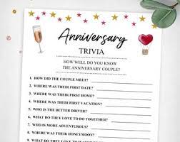 Nearly half a century together should absolutely be commemorated. Anniversary Trivia Etsy