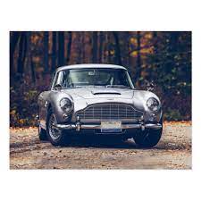 Classic Car Vintage Retro Silver Postcard Zazzle Com In 2021 Aston Martin Cars Aston Martin Db5 Aston Martin