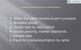Doctrine Of Caveat Emptor And Its Exceptions In Hindi Hindi Legal Aspects Of Business Nta Ugc Unacademy