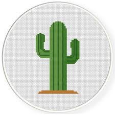 This pattern is an instant download pdf. Decorative Cactus Cross Stitch Pattern Daily Cross Stitch