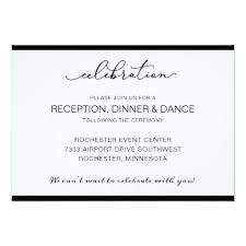 Wedding Reception Card With Short Order Of Events Zazzle Com Reception Card Wedding Reception Cards Typography Wedding Invitations
