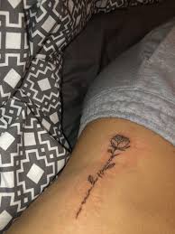 Cute and small hip tattoos for girls #smalltattoos #hiptattoos #tinytattoos #girls #cute. No Rain No Flowers Small Tattoos Hip Tattoos Women Tattoos
