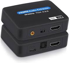 Etzin HDMI Audio Extractor, 4K @ 60Hz HDMI to HDMI + Optical Toslink SPDIF  + 3.5 mm