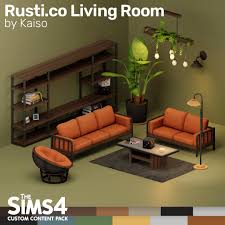 The Sims 4 Rusti.co Living Room Custom Content