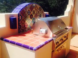 Awesome Outdoor Bbq With Mexican Tile Mexican Hacienda Mexican Home Decor Mexican Style Homes Mexican Patio