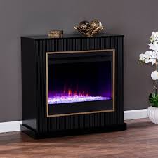 1 au meuble audio avec foyer electrique et portes pour rangement de chaque cote. Petite Foyer Electric Fireplace Target