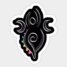 Download Spiral Goddess T Shirt Three Symbol Wiccan Pagan And Chakras Wiccan Symbols Sticker Teepublic