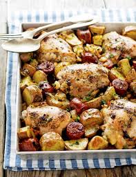 Spanish Chicken With Chorizo And Potatoes Chorizo And Potato Spanish Chicken Chicken Chorizo Recipe