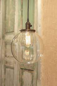 Pendant Lighting With X Tra Large 10 Glass Globe Shade And Exposed Socket Pendant Lighting Lights Interior Design Kitchen Small