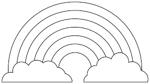 Free printable coloring pages rainbow coloring pages. Coloring Page Rainbow Template Creative Art