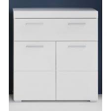 Meuble linge sale salle de bain. Meuble Bas De Salle De Bain Design 2 Portes 1 Tiroir Blanc Brillant Savana Matelpro