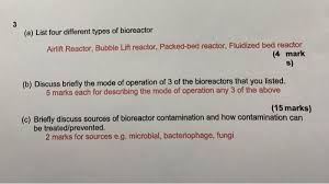 Contamination, checking, just right and pure o/intrusive thought. Solved List Four Different Types Of Bioreactor Airlift Re Chegg Com