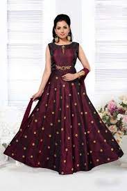 Maroon is a very dark shade of red. Exclusive Dark Maroon Colour Floor Length Gown