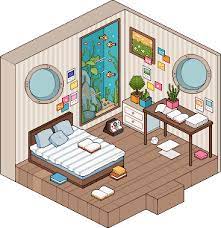 Pluviomancy S Room By Rrrai Isometric Art Pixel Art Design Art