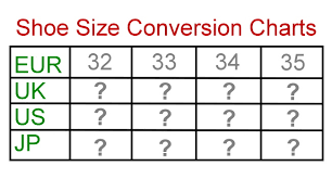 Shoe Size Converter Conversion Chart Of Kids Women Men