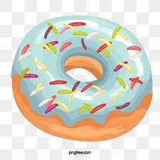 Hand Painted Blue Dessert Cakes And Pastries Doughnut Delicious Food Hand Clipart Dessert Clipart Blue Donuts Cafe Logo Hand Painted