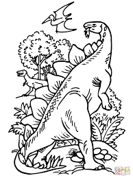 coloriage stegosaure et pteranodon coloriages a imprimer gratuits de chanteur