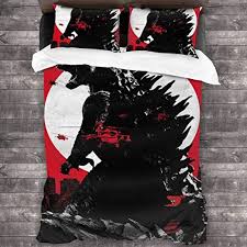 Have Fun Godzilla City War Bedding Comforter Set Full 3 Piece Bed Sets Soft Comfy Microfiber Lightweight With 2 Pill In 2020 Comforter Sets Bed Comforters Bedding Sets
