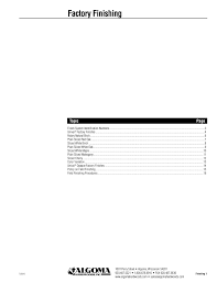 Factory Finishing Algoma Hardwoods Inc Pages 1 16