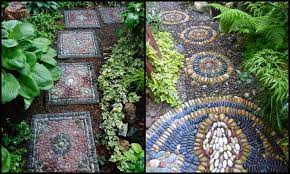 You can make these funky mosaic stepping stones with this step by step from ' the mosaic store '. Creating Custom Pebble Mosaic Stepping Stones For Your Garden Your Projects Obn