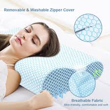 Anvo Cervical Memory Foam Pillows for Neck Pain, Neck Pillows for Pain  Relief Sleeping, Side Sleeper Contour Orthopedic Pillow for Back Stomach