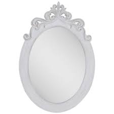 The perfect large leaner mirror for a bedroom, dressing room, living room, bathroom or hallway. Distressed White Ornate Oval Wall Mirror Hobby Lobby 997726
