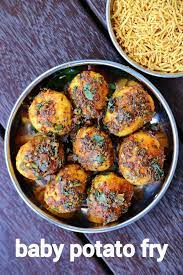 Baby Potato Fry Recipe Spicy Small Potato Fry Pan Fried Baby Potatoes Recipe Spicy Recipes Baby Potato Recipes Baby Potato Fry