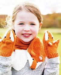 Buy Fox Scarf & Mitts Children's Set DK 8 Ply Knitting Pattern PDF Instant  Download Online in India