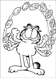 This overweight, orange is noted for his sarcasm, laziness and intense love of lasagna. Coloring Pages Garfield Coloring Pages