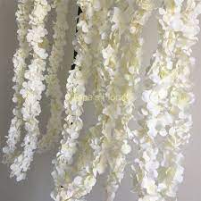 White Wisteria Garland 70 Inch Hanging Flowers 5pcs For Etsy Wedding Ceremony Decorations Outdoor Flower Backdrop Wedding Ceremony Decorations