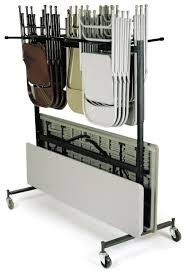 Hanging Folding Chair And Table Storage And Transport Cart Holds Up To 42 Chairs And 10 Tables Chair Storage Folding Chair Storage