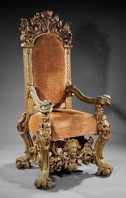 Lot Carved Giltwood Throne Chair Lot Number 0964 Starting Bid 800 Auctioneer Neal Auction C Cadeira Do Trono Cadeiras Antigas Mobiliario Chique Rustico