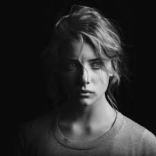 Black And White Grayscale Europien Blond Woman Female Portrait Photography And Professional Headshot From Portrait Portrait Photography Portrait Inspiration
