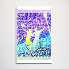 This la la may have influence lalaland. Amazon Com La La Land City Of Stars Word Art Print 11x17 Unframed Typography Art Made From Quotes Wall Home Decor Watercolor Reprint Handmade
