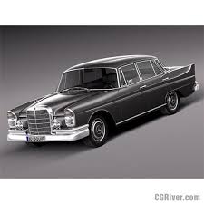 Mercedes Benz 300se W112 1961 1965 3d Model Cgriver Mercedes Benz Models Mercedes Benz Classic Mercedes Benz