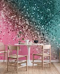 Tropical Watermelon Glitter 2 Wallpaper From Happywall Com Glitter Room Girls Bedroom Paint Girls Bedroom Wallpaper