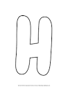 Bubble Letter H | 19 Free Printable Styles