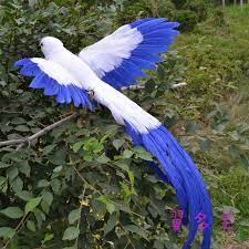 Blue bird with long tail. Handcrafted Long Tail Phoenix Bird Beautiful Wedding Furnishing Articles Ornaments Photography Catwalk Shows Props Fre Beautiful Birds Pet Birds Colorful Birds