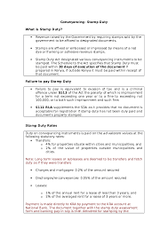 Governments around the world enforce these taxes on a variety of legally recorded documents. Doc Conveyancing Stamp Duty Vivian Nasambu Academia Edu