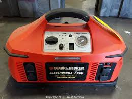 Black And Decker Electromate 400 Price West Auctions Auction Online Auction Of Restaurant Equipment Medical Supplies Electronics And More In Stockton Ca Part 1 Of 2 Item Black And Decker Electromate 400 Jump Pack