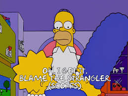 # homer simpson # bart simpson # season 9 # episode 11 # choke. Homer Choking Bart Gif