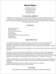 How to present your contact information. Entry Level Civil Engineer Resume Example Myperfectresume