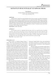 Dari kwitansi tersebut dituliskan nama yang membeli, jumlah uang, tipe mobil dan nama pemilik mobil yang lama. Pdf Kepastian Hukum Wakaf Tanah Hak Milik