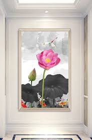 Customized Chinese Ink Painting Lotus Porch Decoration Decors 3d Models Psd Free Download Pikbest Painting Ink Painting Calligraphy Design