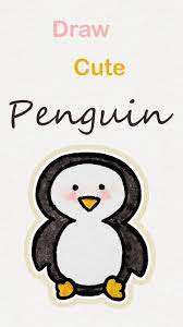 Learn how to draw a penguin. Learn How To Draw So Cute Penguin Easy Step By Step Kawaii Tutorial Kawaii Drawing Tutoria Cute Easy Drawings Penguin Drawing Easy Easy Drawings Sketches