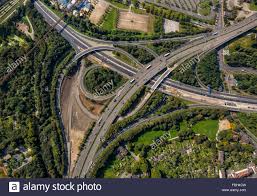 Luftbild Autobahnanschluss A59 Und A42 Ausbau A59 Und Ausbau A59 Spaghetti Knoten Kaiserberg Sperrung Duisburg Stockfotografie Alamy