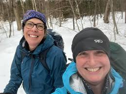 Women's group hike in wilderness