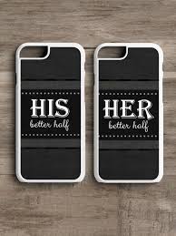 His Her Better Half Cell Phone Case Set Couple Phone Case His Hers Phone Cases Valentines Day Gift Iphone Phone Cases Couples Phone Cases Cell Phone Cases