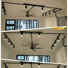 Hdb Bto Living Room Track Light And Fan Package No Installation Furniture On Carousell Track Lighting Living Room Living Room Lighting Home Lighting Design